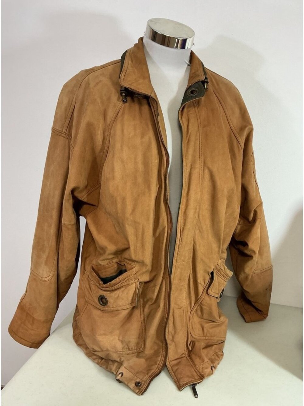 Vintage Pierre Cardin Leather Jacket Coat Mens Large